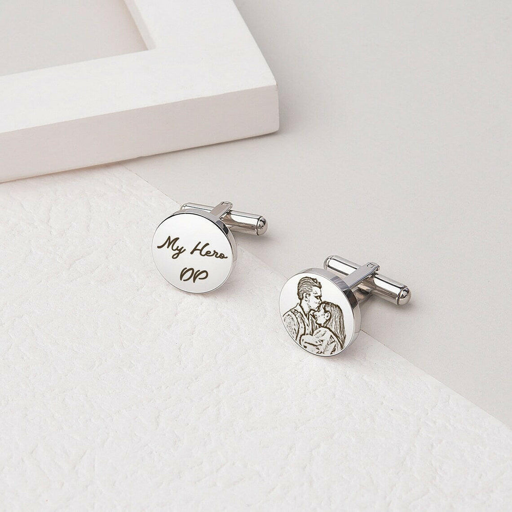 Personalised Photo Engraved Cufflinks cufflink.