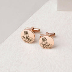 Personalised Photo Engraved Cufflinks cufflink.