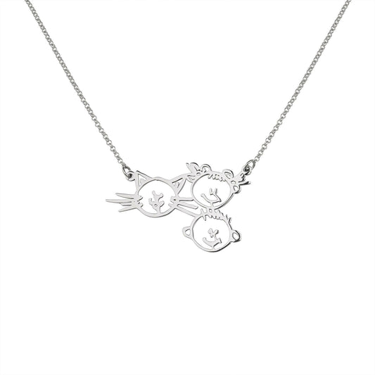 Personalized Children Drawing Necklace Necklace.