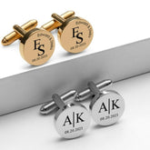 Personalized Initial Engraved Cufflink cufflink.