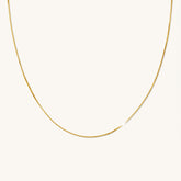 Thin Box Chain Necklace - Gold Plated
