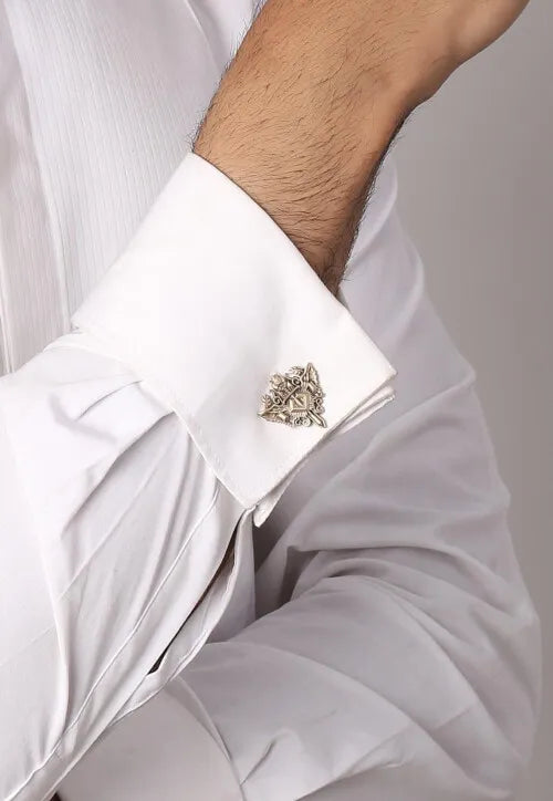 Silver The Knight Lion Cufflink Pair