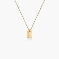 Willow Tag Initial Necklace
