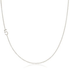 14k Gold Asymmetrical Number Necklace - 5