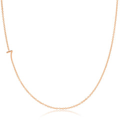 14k Gold Asymmetrical Number Necklace - 7