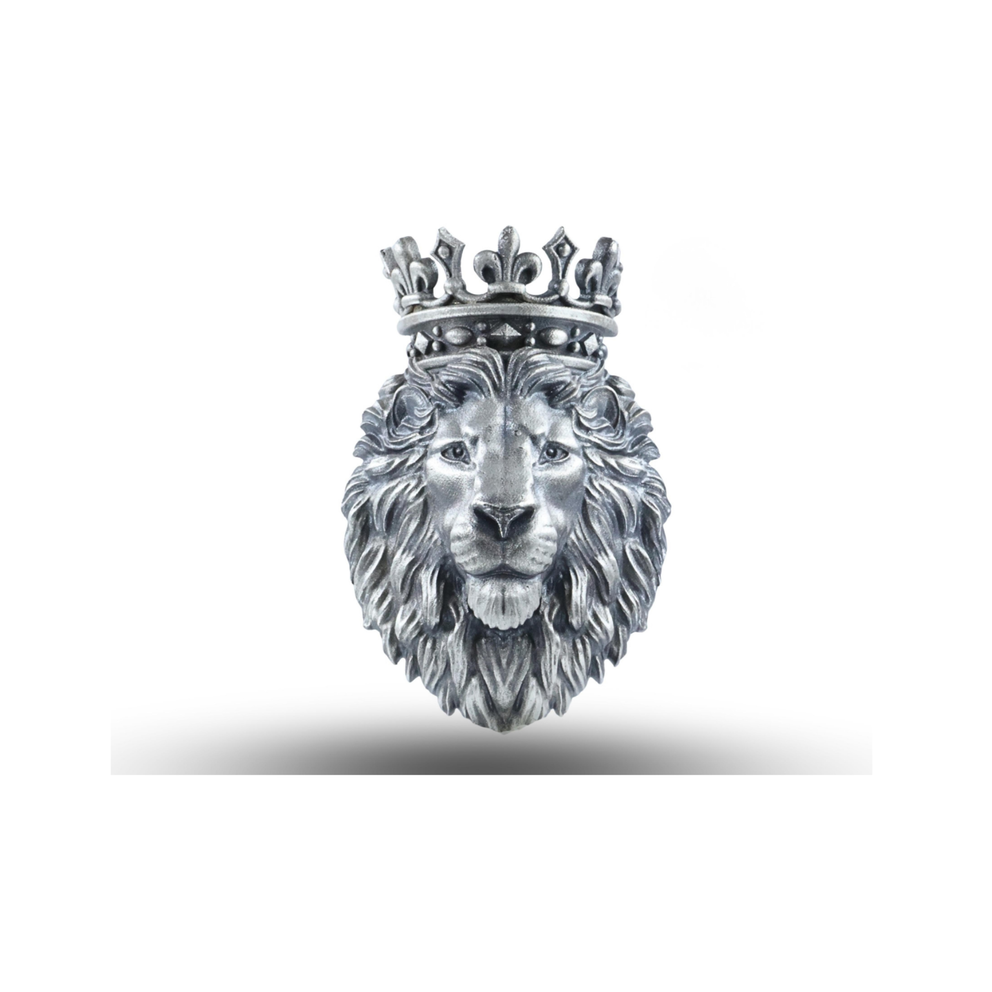 SILVER - CALM LION KING BROOCH