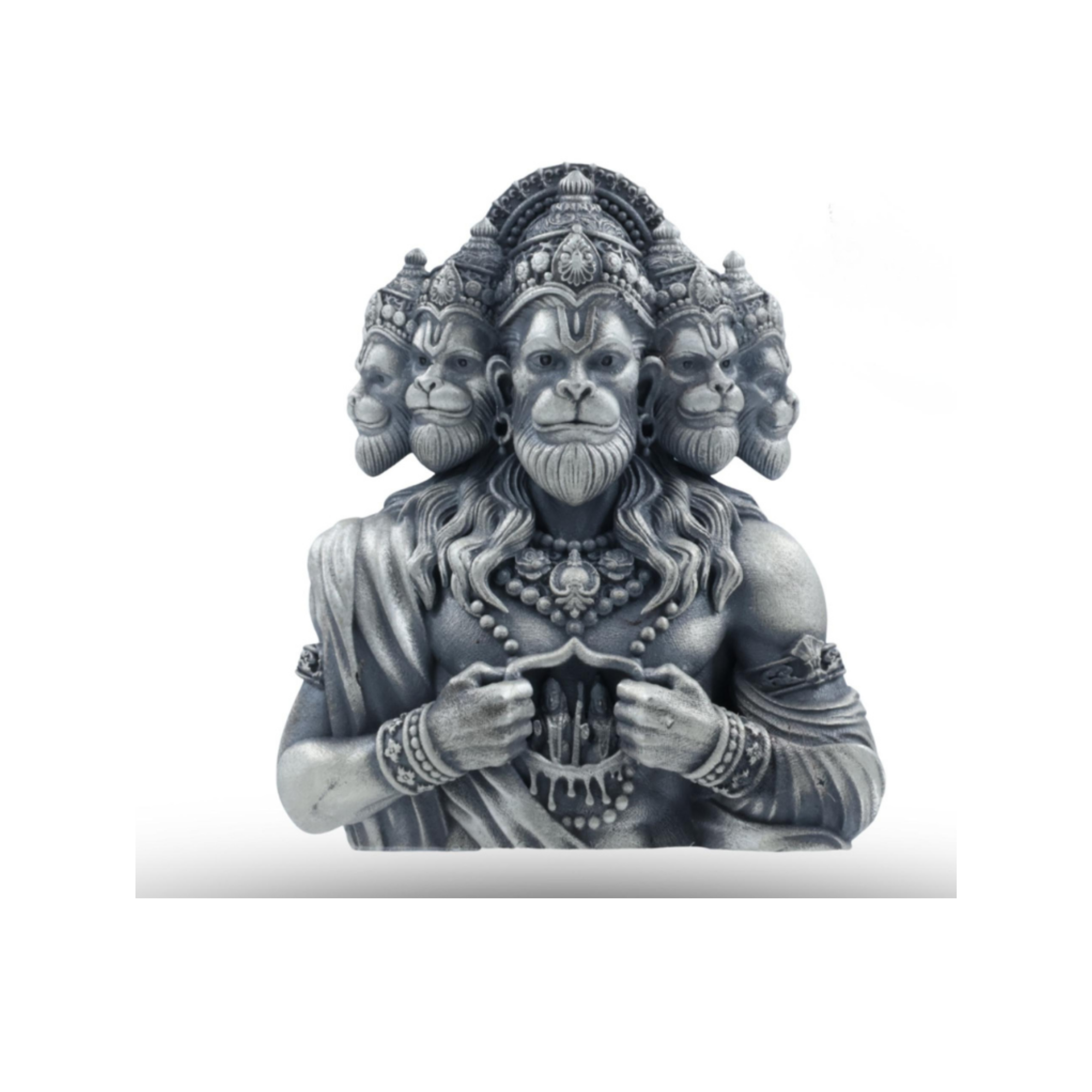 SILVER PANCHMUKHI HANUMAN BROOCH