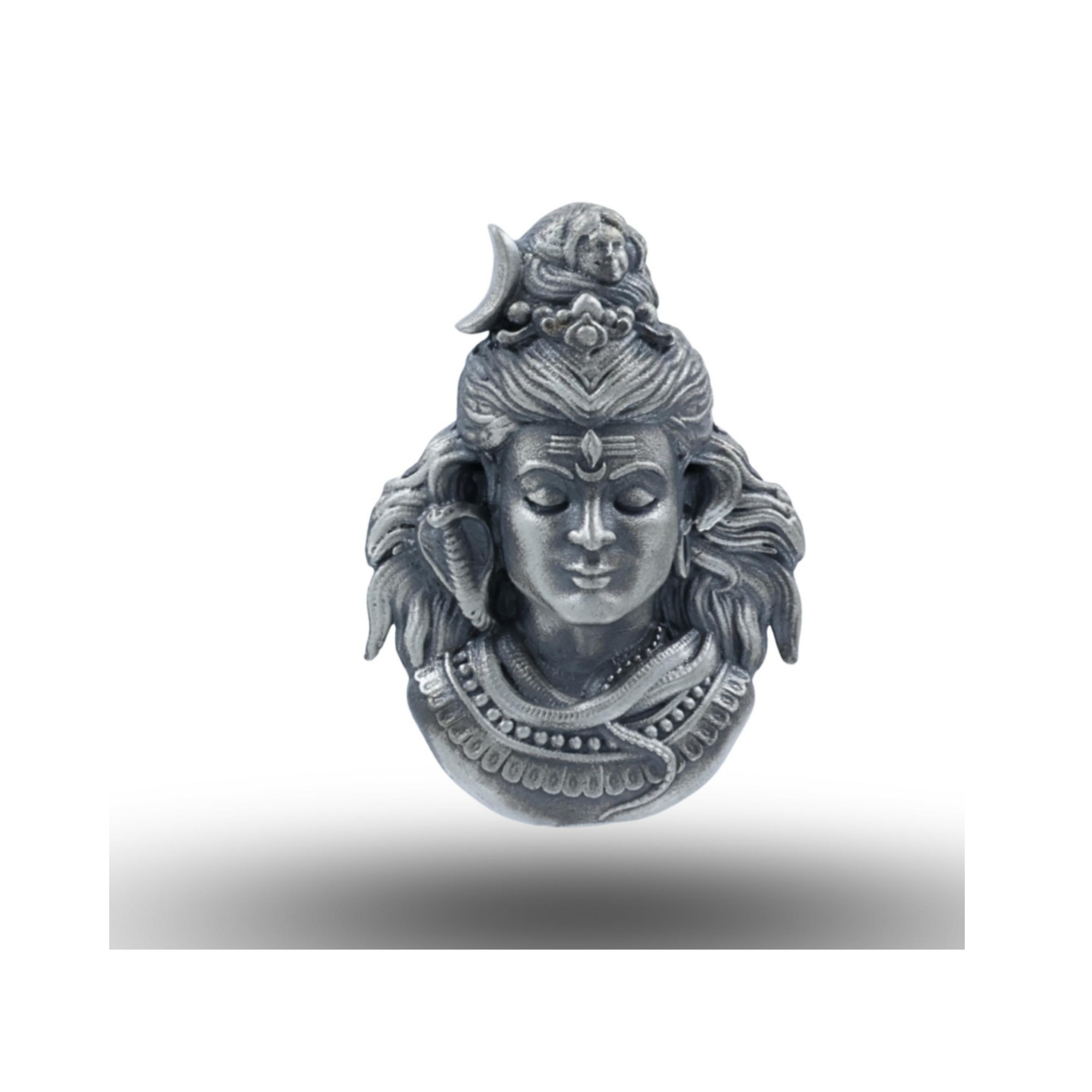 SILVER LORD SHIVA BROOCH
