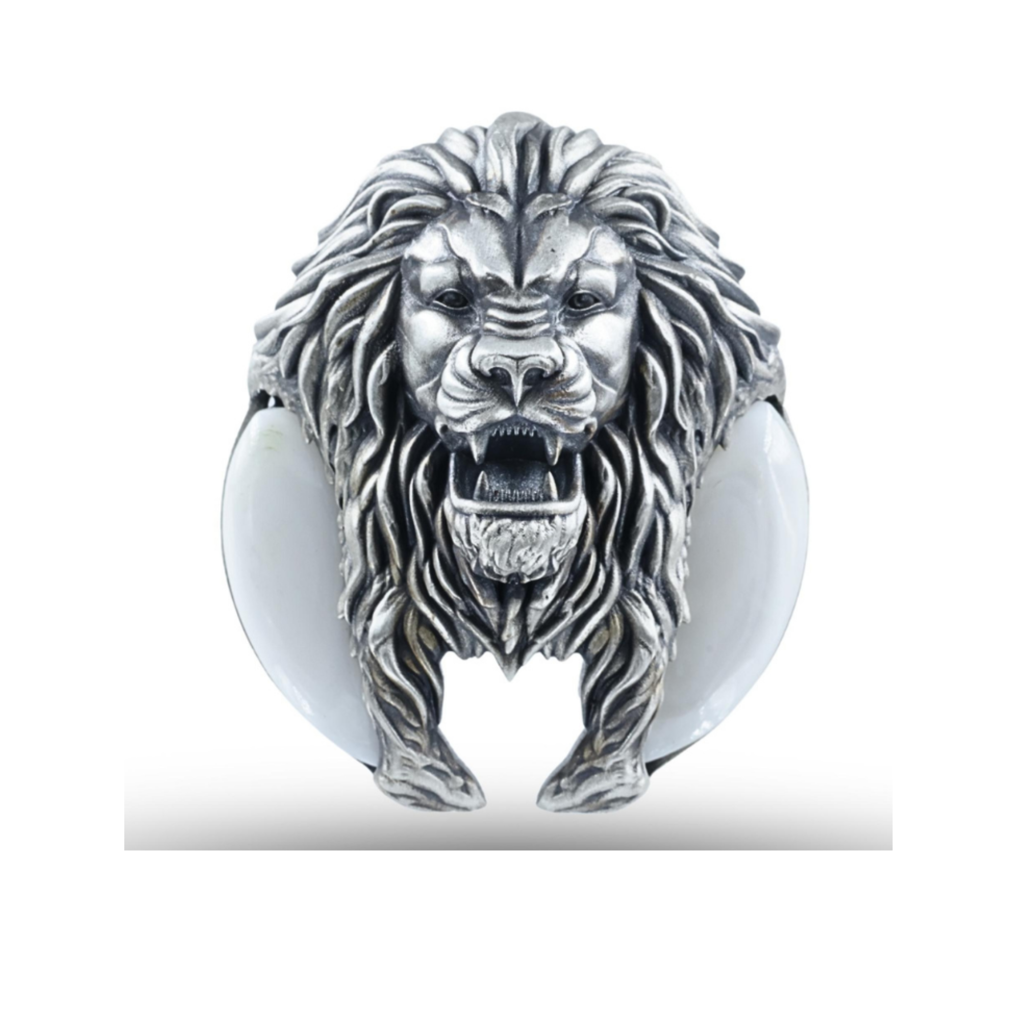 SILVRE LION NAIL BROOCH