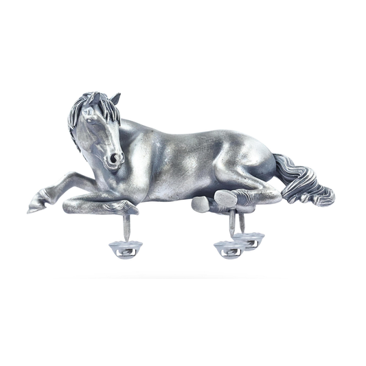Silver Hourse shoulder Brooch