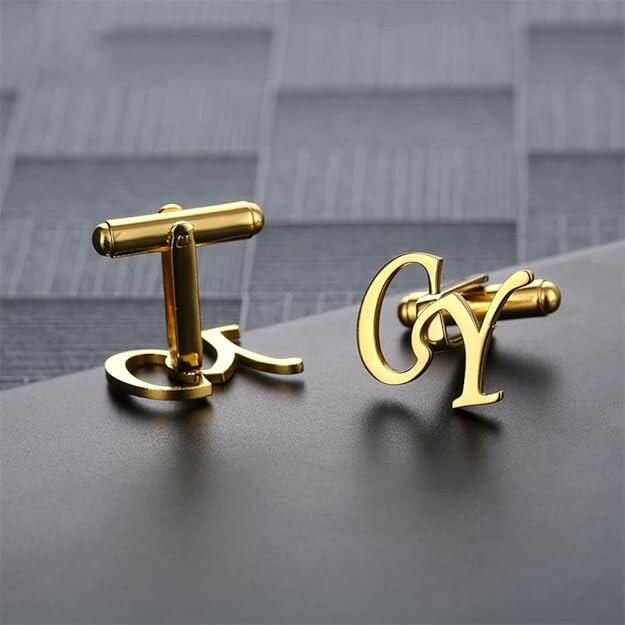 Personalized Name Initials Cufflinks Groomsmen gift Cufflink.