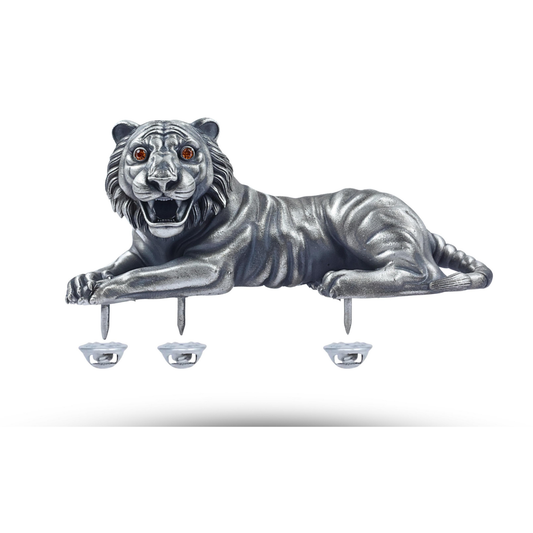 Silver Tiger shoulder Brooch