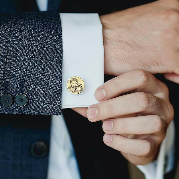 Custom Photo Cufflinks for men Cufflink.