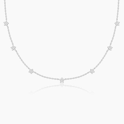 Silver Star Constellation Necklace Pendant.