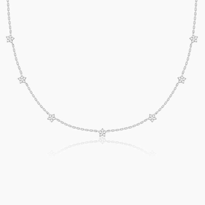 Silver Star Constellation Necklace Pendant.