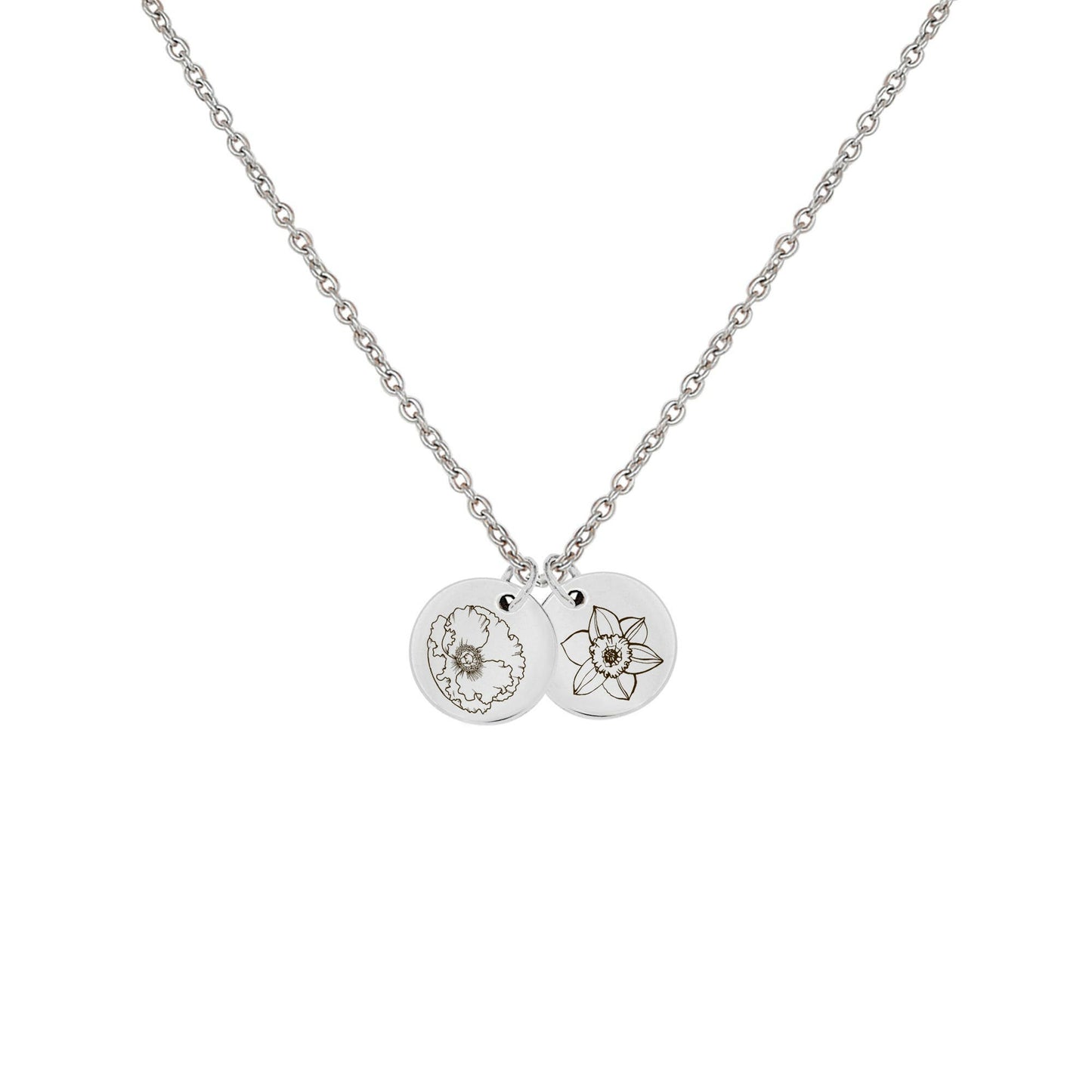 Birth Flower Necklace Gift for Her Necklace.