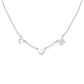 Personalized Horizontal Charms and Birthstone Necklace