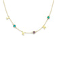 Personalized Horizontal Charms and Birthstone Necklace