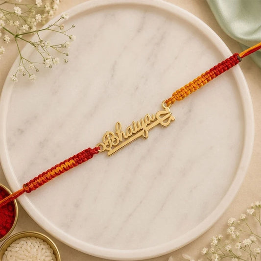 Bhaiya Name Rakhi – Custom Brother Raksha Bandhan Rakhi