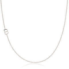 14k Gold Asymmetrical Letter Necklace - B