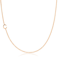 14k Gold Asymmetrical Letter Necklace - C
