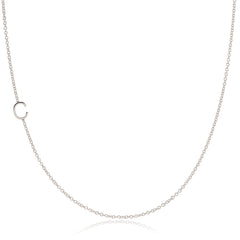 14k Gold Asymmetrical Letter Necklace - C