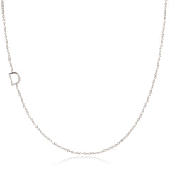 14k Gold Asymmetrical Letter Necklace - D