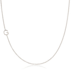 14k Gold Asymmetrical Letter Necklace - G