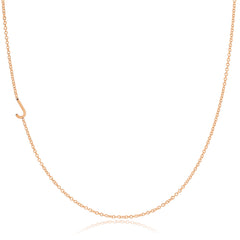 14k Gold Asymmetrical Letter Necklace - J
