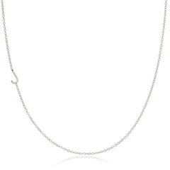 14k Gold Asymmetrical Letter Necklace - J
