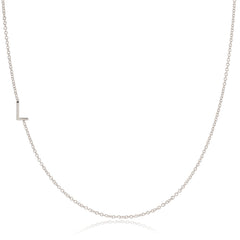 14k Gold Asymmetrical Letter Necklace - L