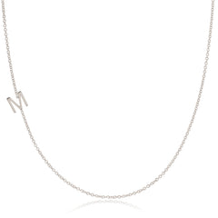 14k Gold Asymmetrical Letter Necklace - M