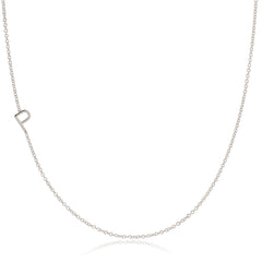 14k Gold Asymmetrical Letter Necklace - P