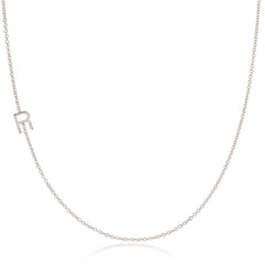 14k Gold Asymmetrical Letter Necklace - R
