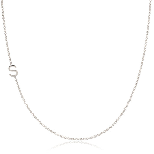 14k Gold Asymmetrical Letter Necklace - S