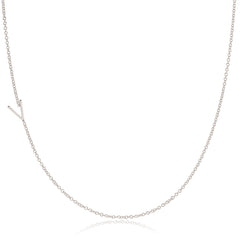 14k Gold Asymmetrical Letter Necklace - V