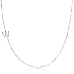 14k Gold Asymmetrical Letter Necklace - W