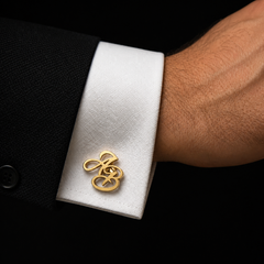 Personalized Interlocking Initial Cufflinks