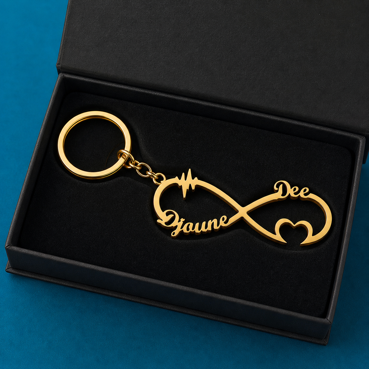 Infinity Couple Name Keychain