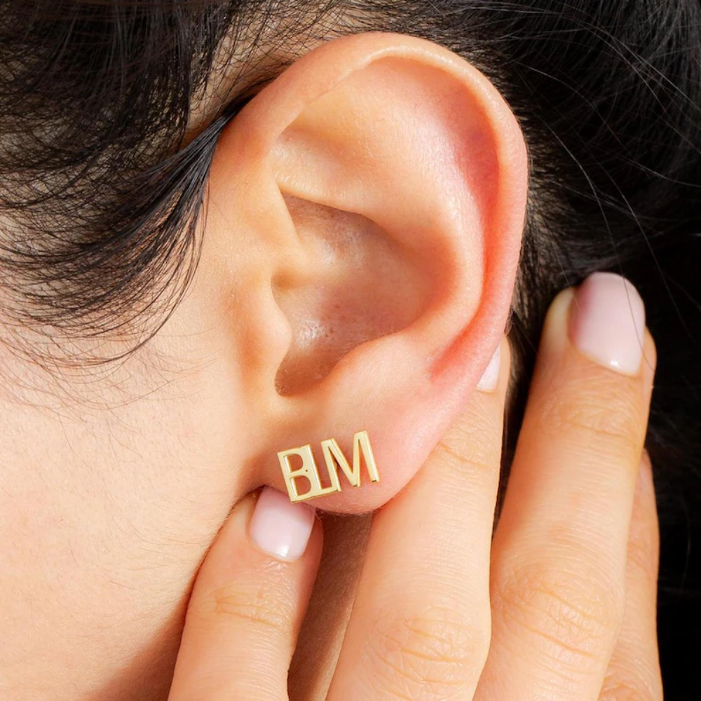 Custom Initial Earrings Minimalist Initial Studs Gift for Her Earring.