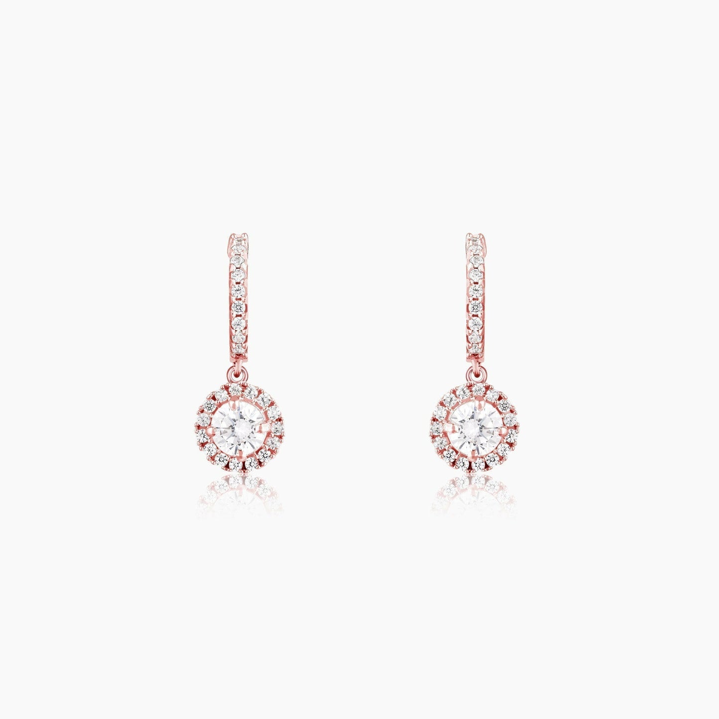 Rose Gold Zircon Drizzle Drop Earrings Earrings.