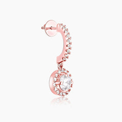 Rose Gold Zircon Drizzle Drop Earrings Earrings.