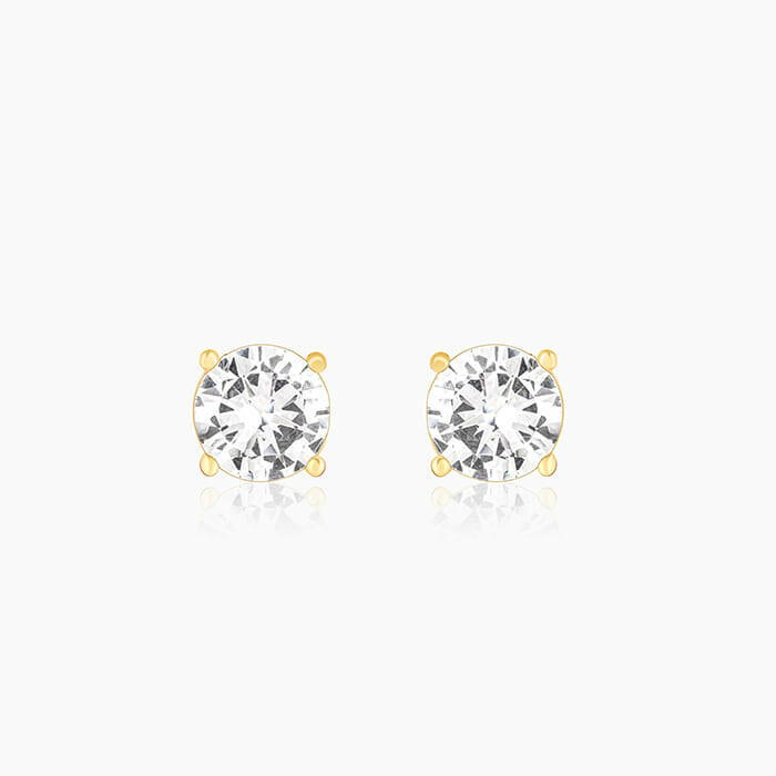 Golden Zircon Earrings Earrings.