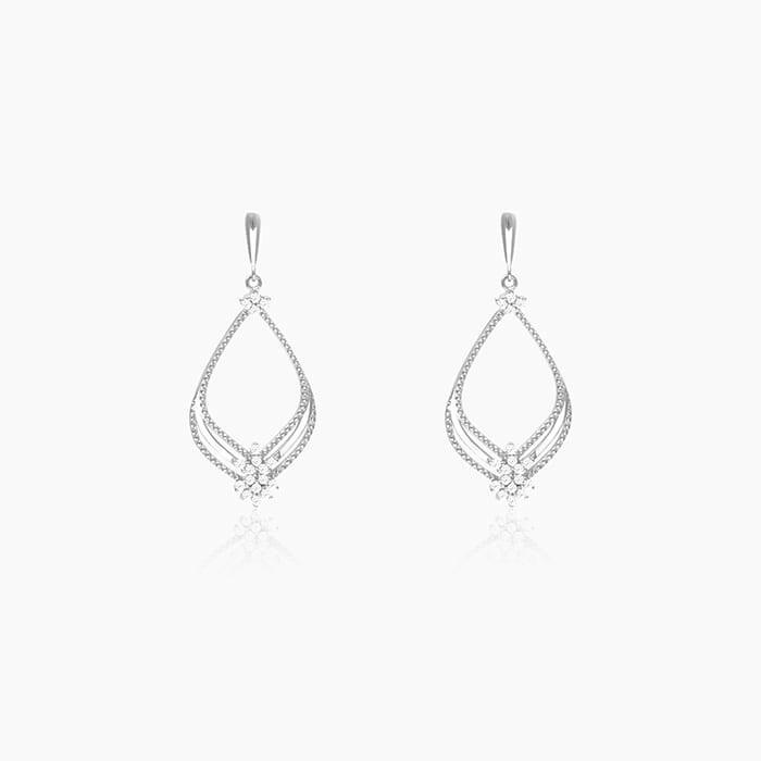 Silver Princess Earrings Earrings.