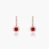 Rose Gold Red Drizzle Drop Earrings Earrings.