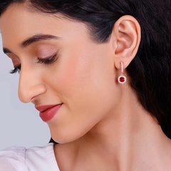 Rose Gold Red Drizzle Drop Earrings Earrings.