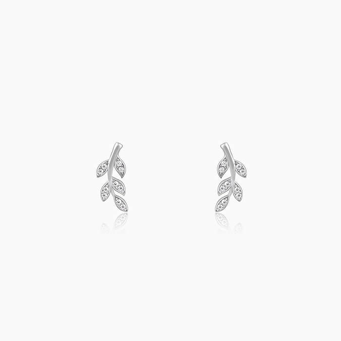 Silver Leaf Earrings Earrings.