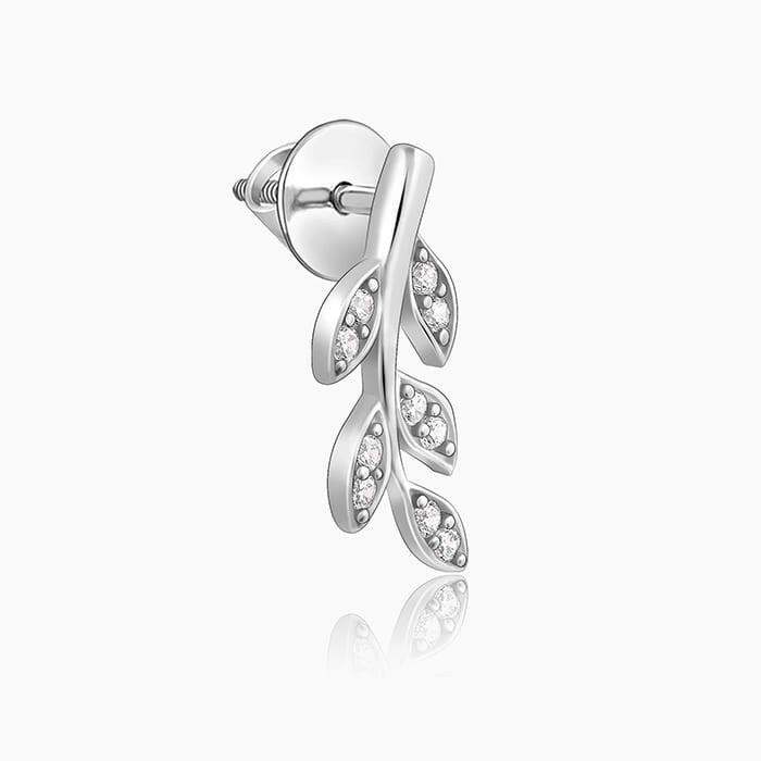 Silver Leaf Earrings Earrings.