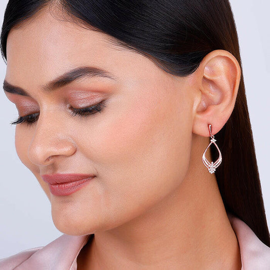 Rose Gold Princess Earrings Earrings.