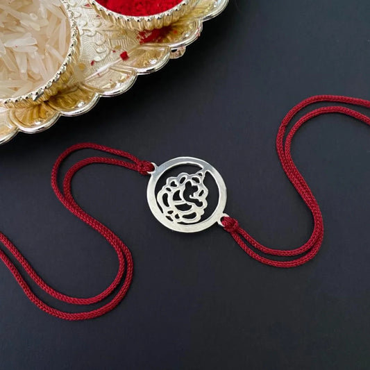 Vighnaharta Ganesha Silver Rakhi